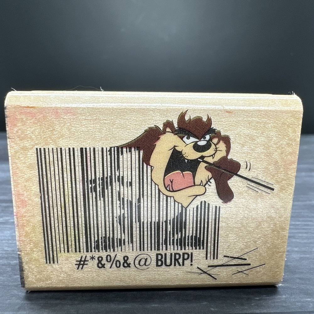 RUBBER STAMPEDE STAMP LOONEY TUNES #*&%&@BURP!  TASMANIAN DEVIL